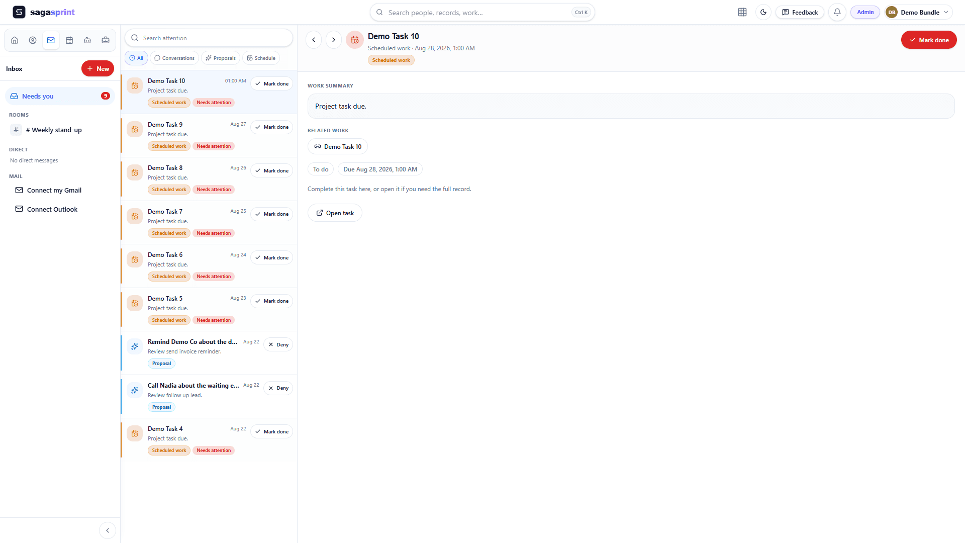 Work lands in your inbox